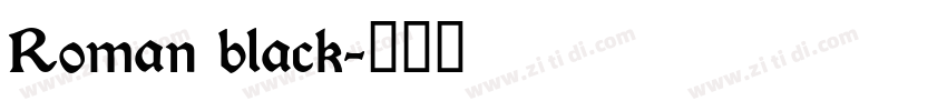 Roman black字体转换